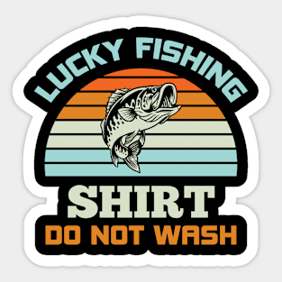 Lucky Fishing Shirt DO NOT WASH Retro Sticker